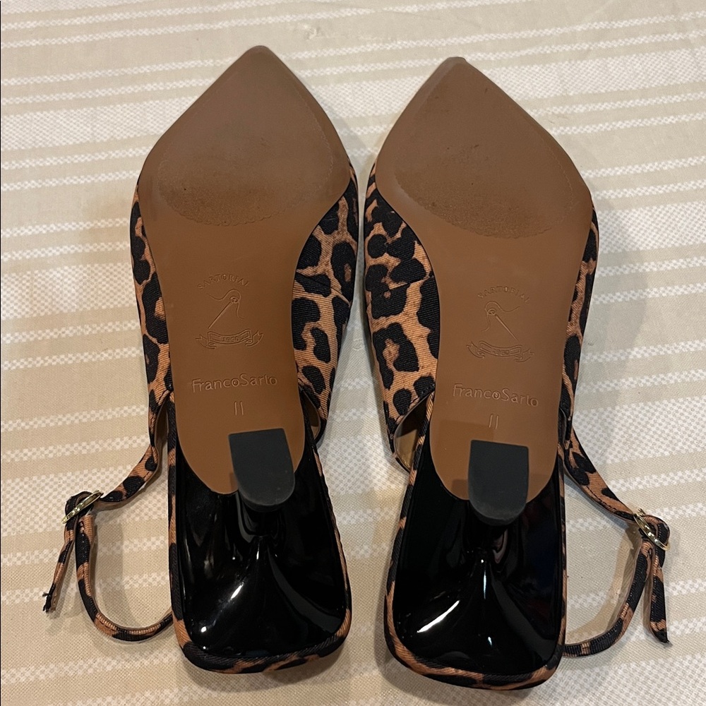 Franco Sarto Jaden Leopard Print Kitten Heels size 11 women’s - Picture 10 of 10